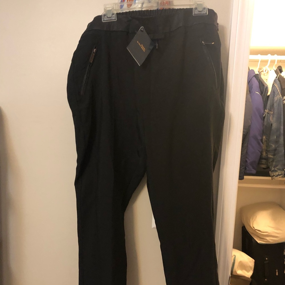 Black tuxedo style dress pants